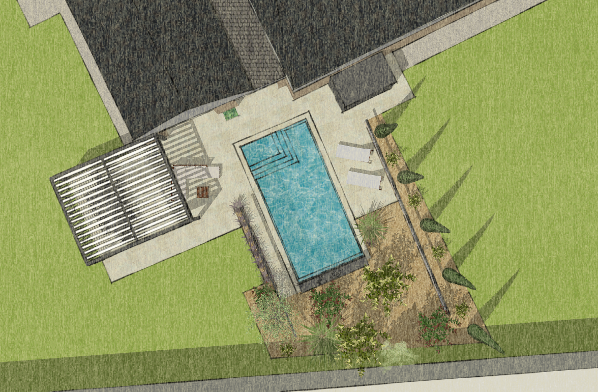 Dessiner le projet d'aménagement paysager